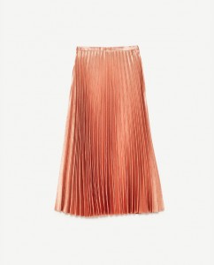 Pleated midi skirt