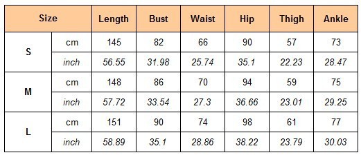 jumpsuit sizechart 6