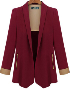 wine red blazer