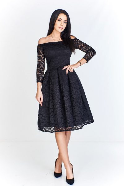 Moonshine Off-Shoulder Lace Dress - Various Colours