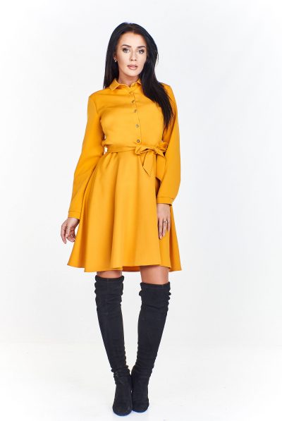 Yellow  Sun Shirt Dress