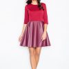 Maroon Flare Dress - Image 2
