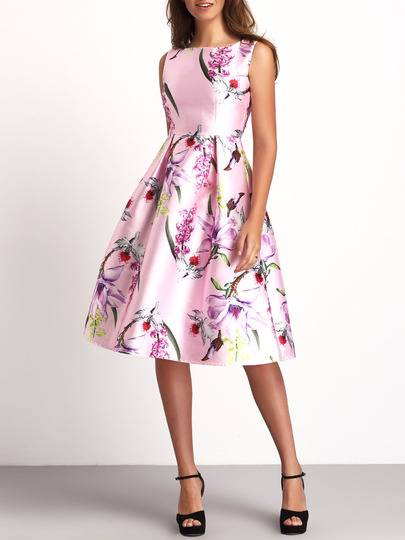 Fit and Flare Floral Dress
