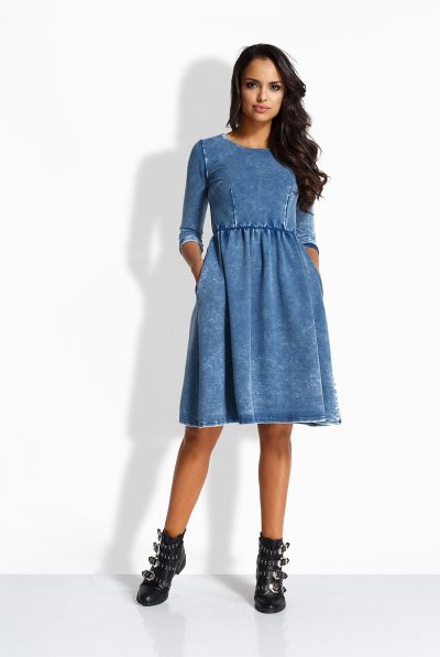 Denim Pockets Dress