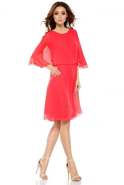 Chiffon Bat Wing Dress - Various Colours