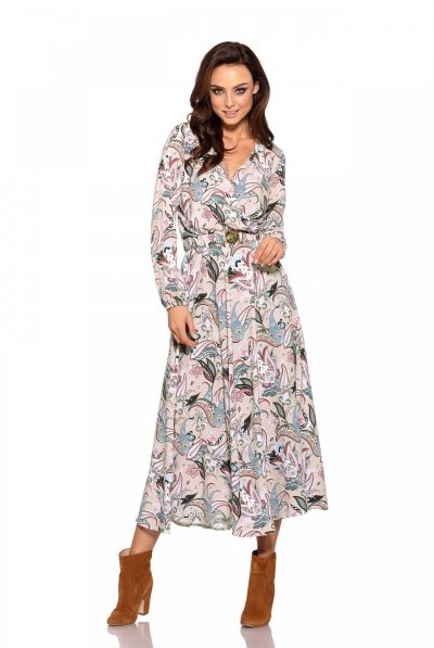 Lemonade Pattern Mix Maxi Dress