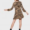 Zebra Print Wrap Dress - Image 2