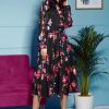 Lemonade Envelope Wrap Midi Dress - Various Colours - Image 2