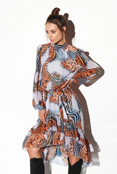 Lemonade Autumnal Asymmetrical Dress -Various Colours