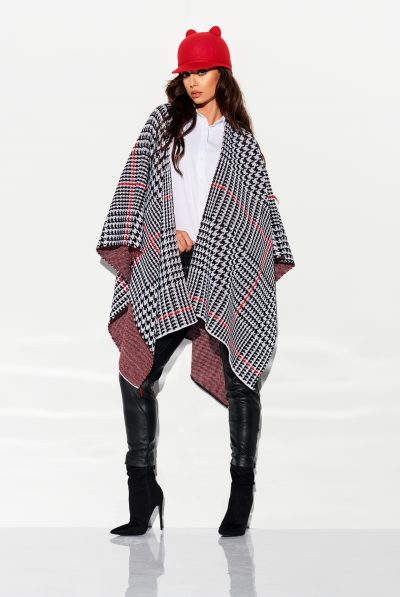 Monochrome Houndstooth Cape
