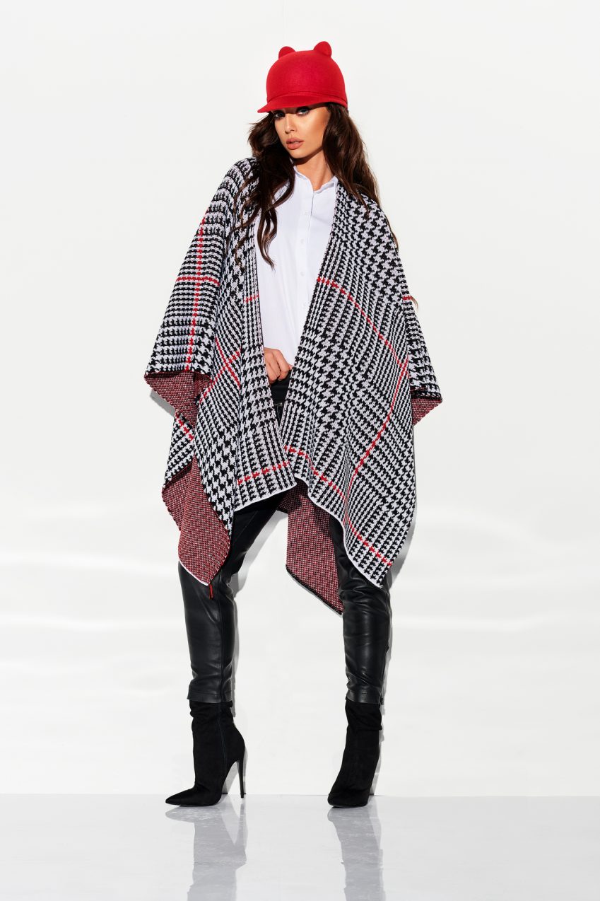 Monochrome Houndstooth Cape