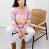 Puff Sleeve Rainbow Cardigan - Image 2
