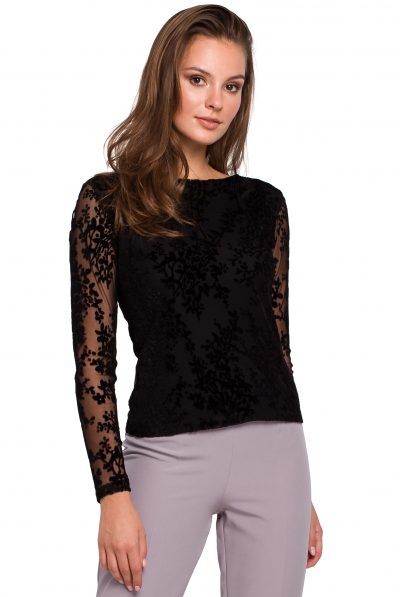 Flock Lace Blouse
