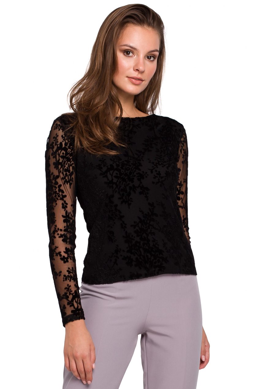Flock Lace Blouse