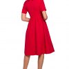 Red A-line Collar Dress - Various Colours - Image 2