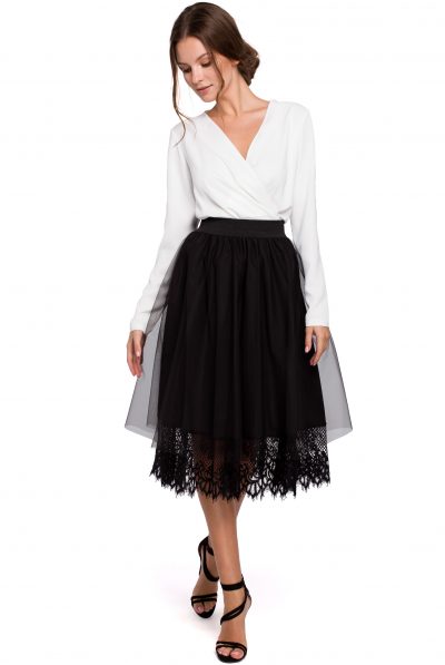 Tulle Mesh Bandeau Skirt