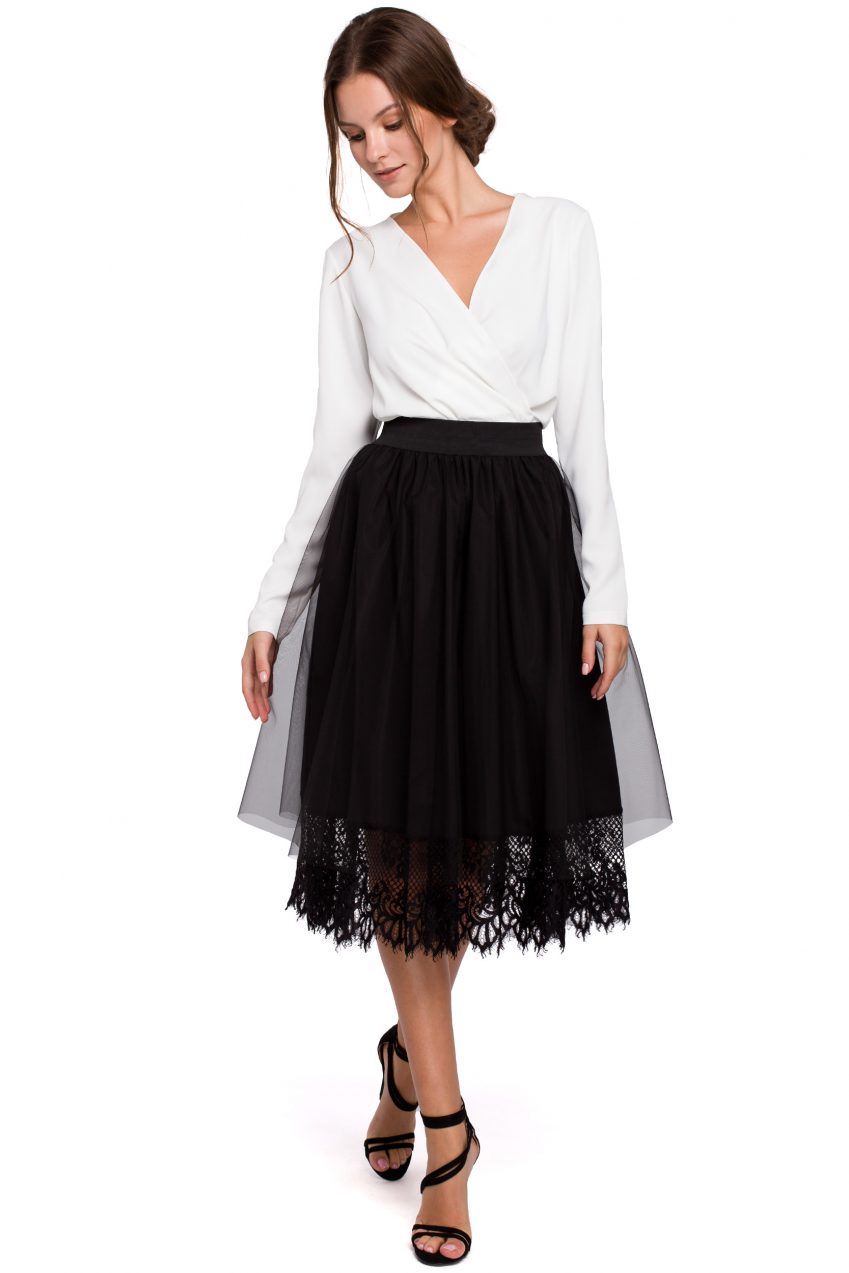 Tulle Mesh Bandeau Skirt