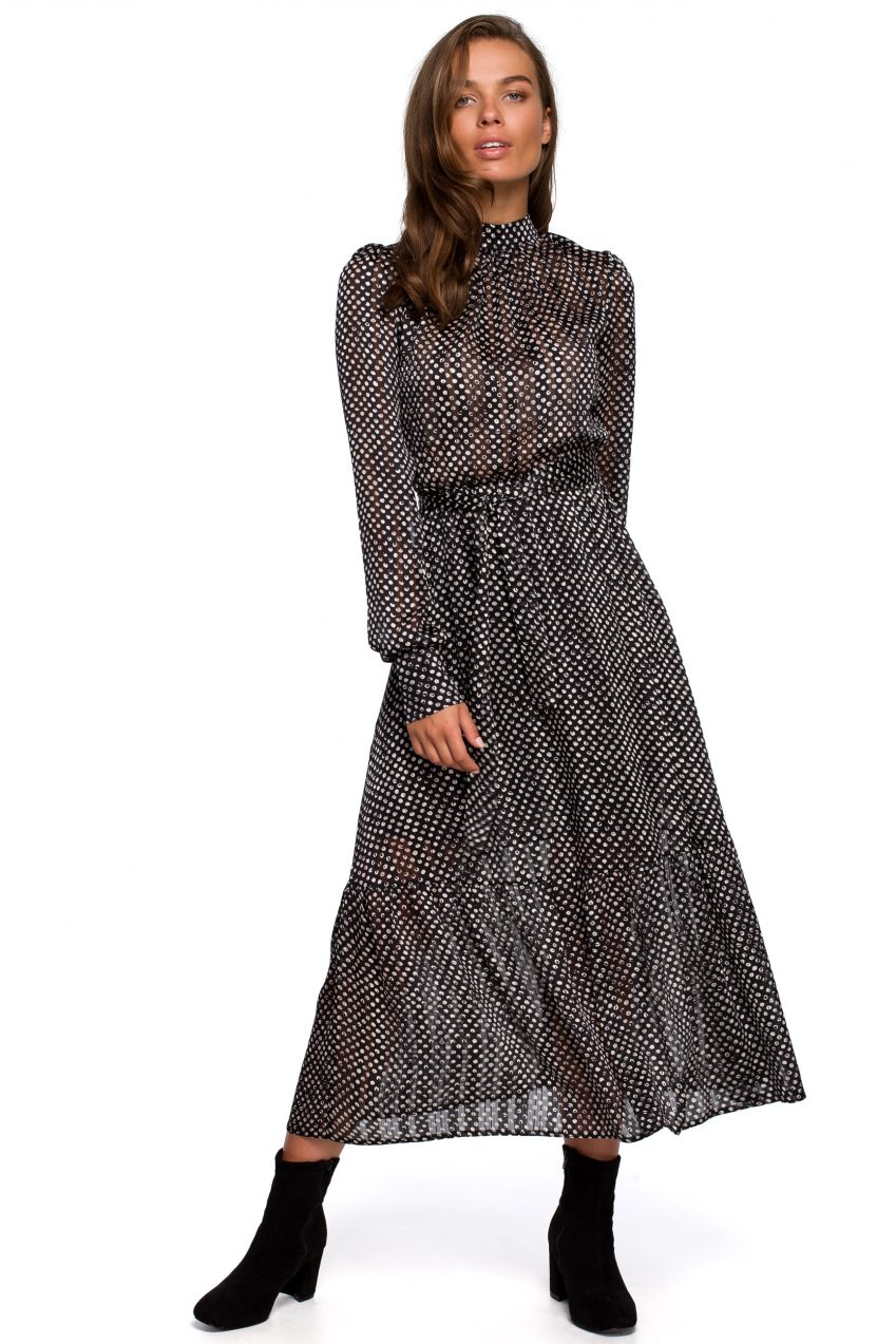 Chiffon Midi Spot Dress - Various Colours