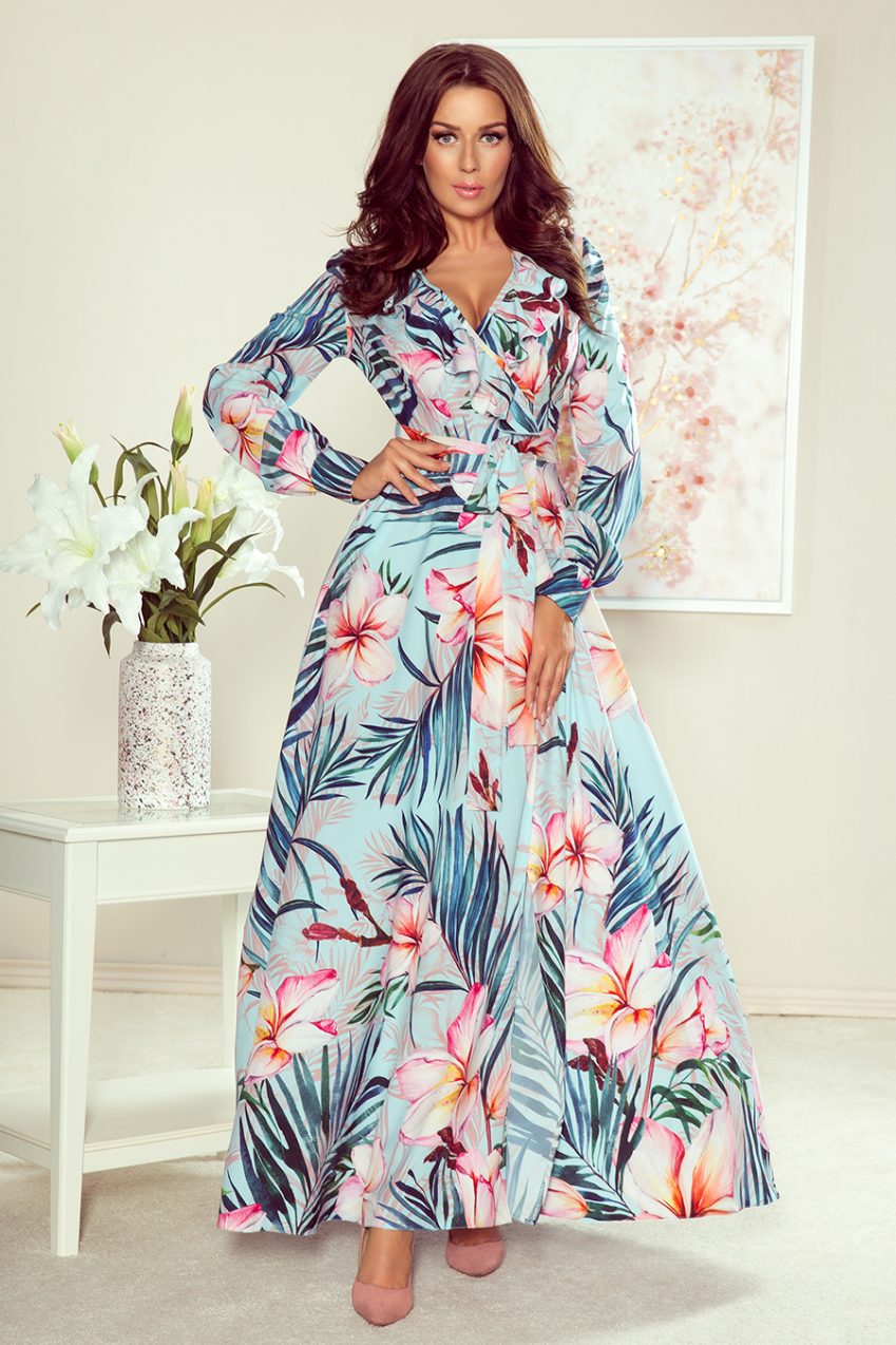 Flair Flower Wrap Maxi Dress -Various Colours