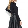 Flared Eco- Leather Skirt - Image 2