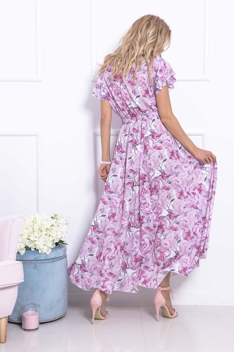 purple floral maxi