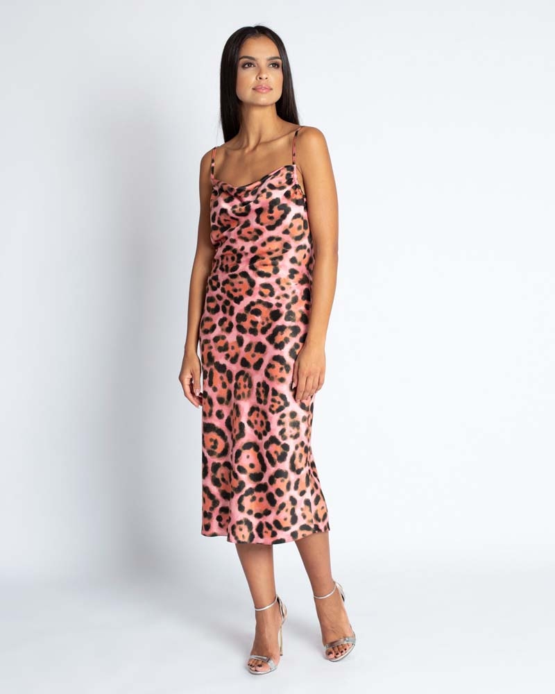 Leopard Print Slip Dress