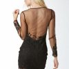 Black/White Flower Mesh Dress - Image 2