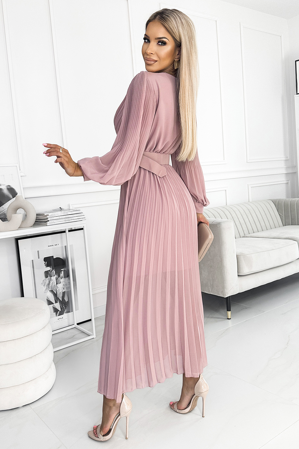 Sistaglam loves jessica pleated midi dress top