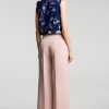 Powder Pink Wide Leg Trousers - Image 2