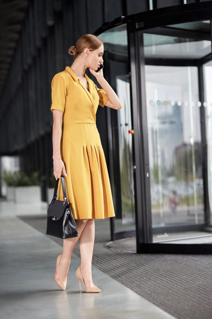 Pleated Fluted Dress