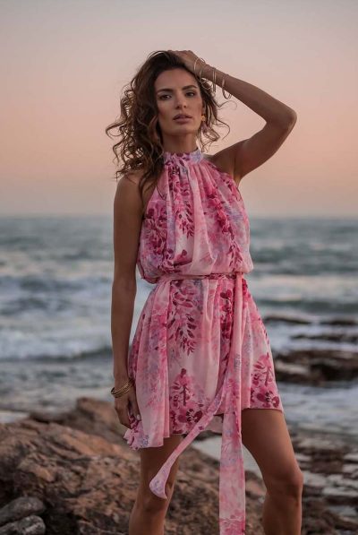 Lulu Chiffon Pink Dress