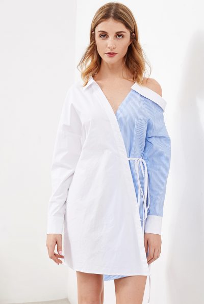 Asymmetrical Slumber Shirt Dress