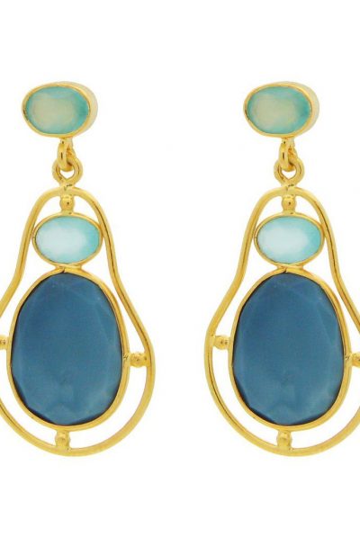 Athena Opal Blue Earrings