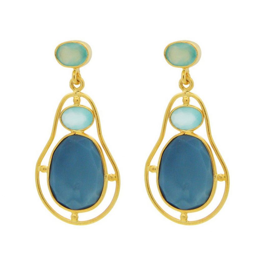 Athena Opal Blue Earrings