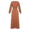 Mocha Polka Dot Maxi Dress - Image 2
