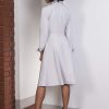 White & Grey Buttons Shirt Dress - Various Colours - Image 2