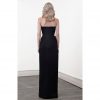 'Aphrite' Strapless Two Tone Dress in Black - Image 2