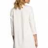 White long-line blazer coat - Image 2