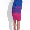 Winter Wool Dress - Grey & Purple - Image 2