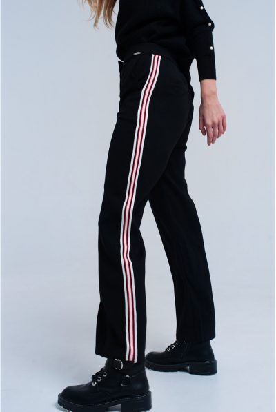 Black Striped Trousers