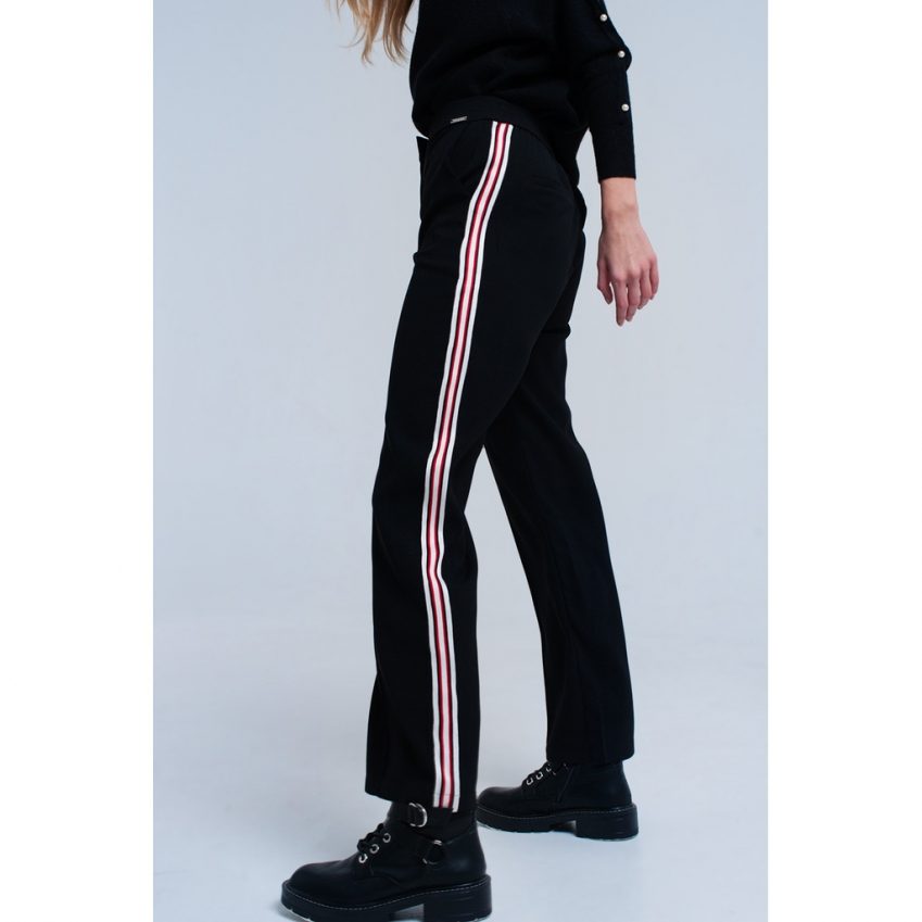 Black Striped Trousers