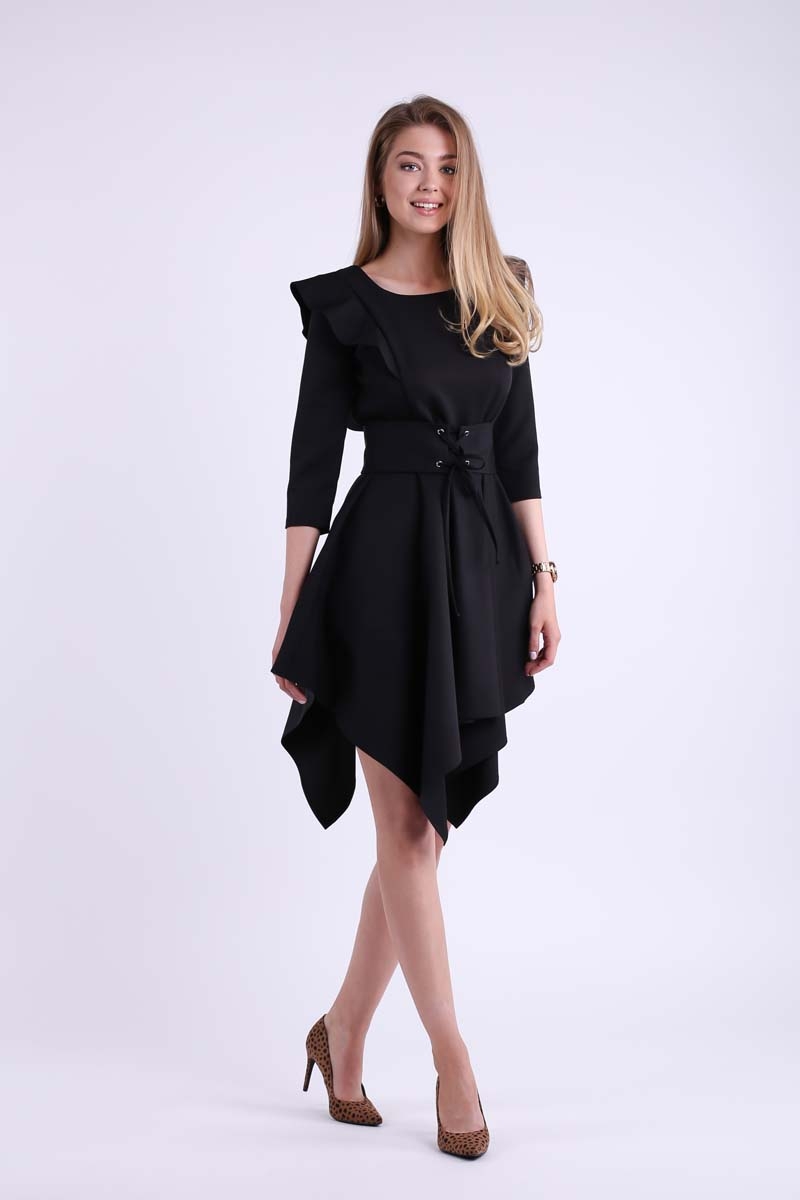 Black handkerchief dress Clearance