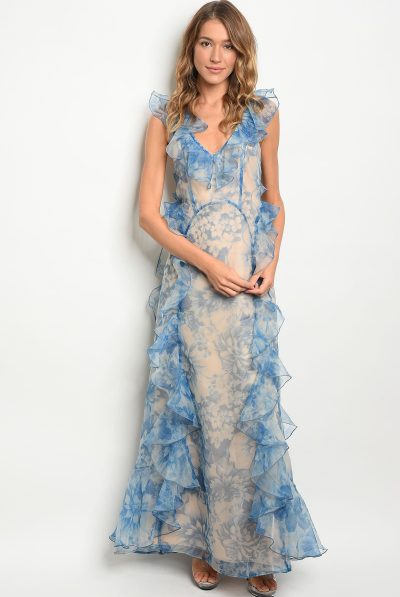 Blossom Organza Maxi Dress