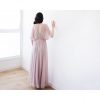 Blush Pink Sheer Chiffon Bat-wing Maxi Dress - Image 3