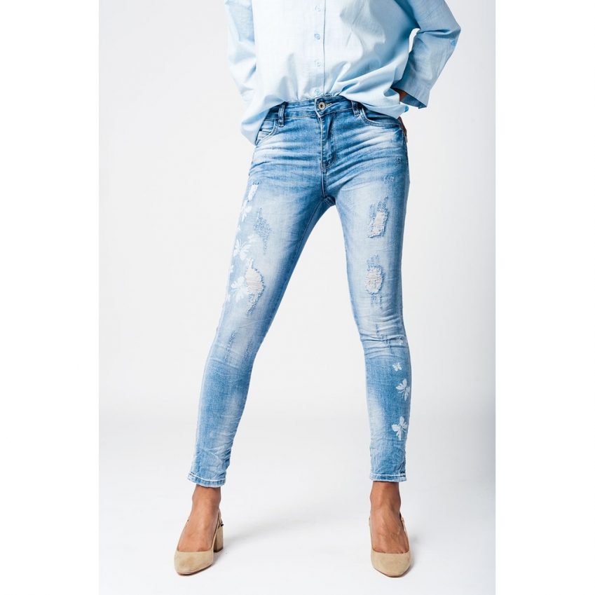 Butterfly Skinny Jeans