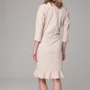 Beige  Frilled Midi Dress - Image 2