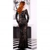 Belluci Black Sequin Evening Gown - Image 2