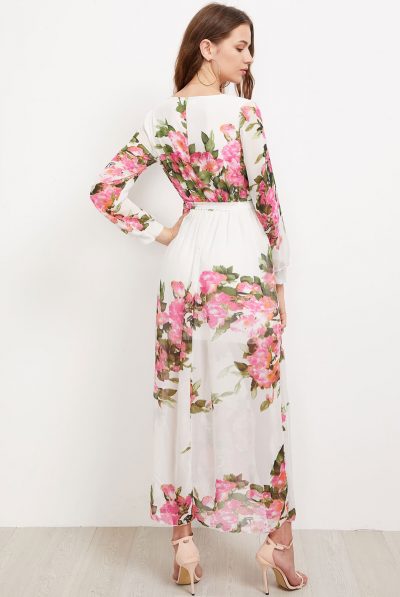 Back of floral maxi dress 67