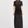 Black Rose Embroidered Dress - Image 2