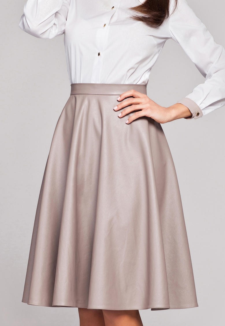 FIGLE Beige Leather Skirt